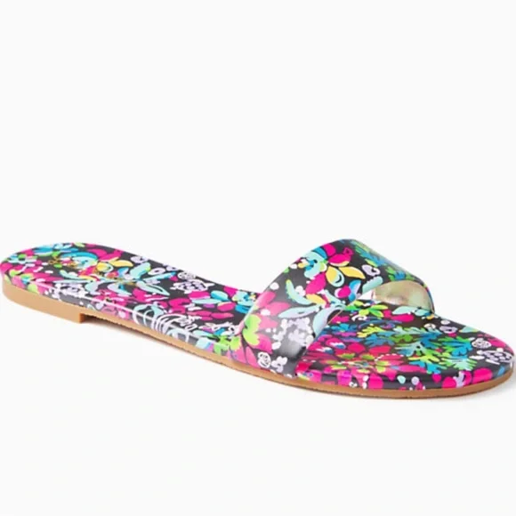 LILLY PULITZER Emery Slide Sandal Multi Floral - Women’s Size 8 - New In Box